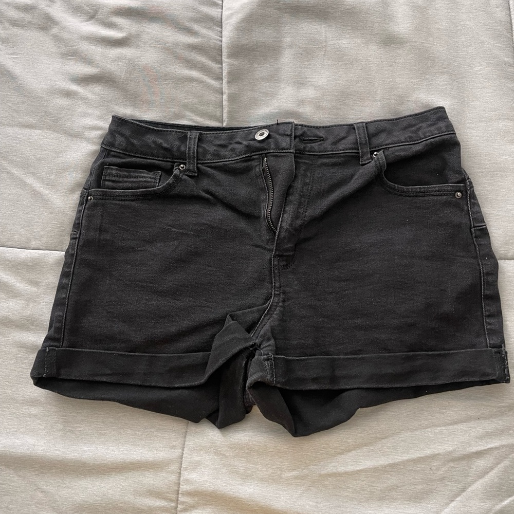 Black Denim Women's Shorts